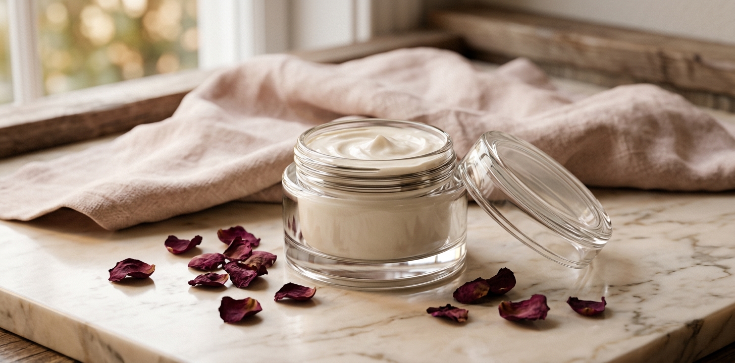 Kremblush appliceras på en kindben med fingertopparna i naturligt ljus